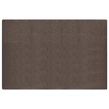 Mainstays Wicklow tapis tissé 4 x 6, profil bas, résistant à l’eau, antidérapant, taupe/truffe foncée, pour salon, cuisine, entrée