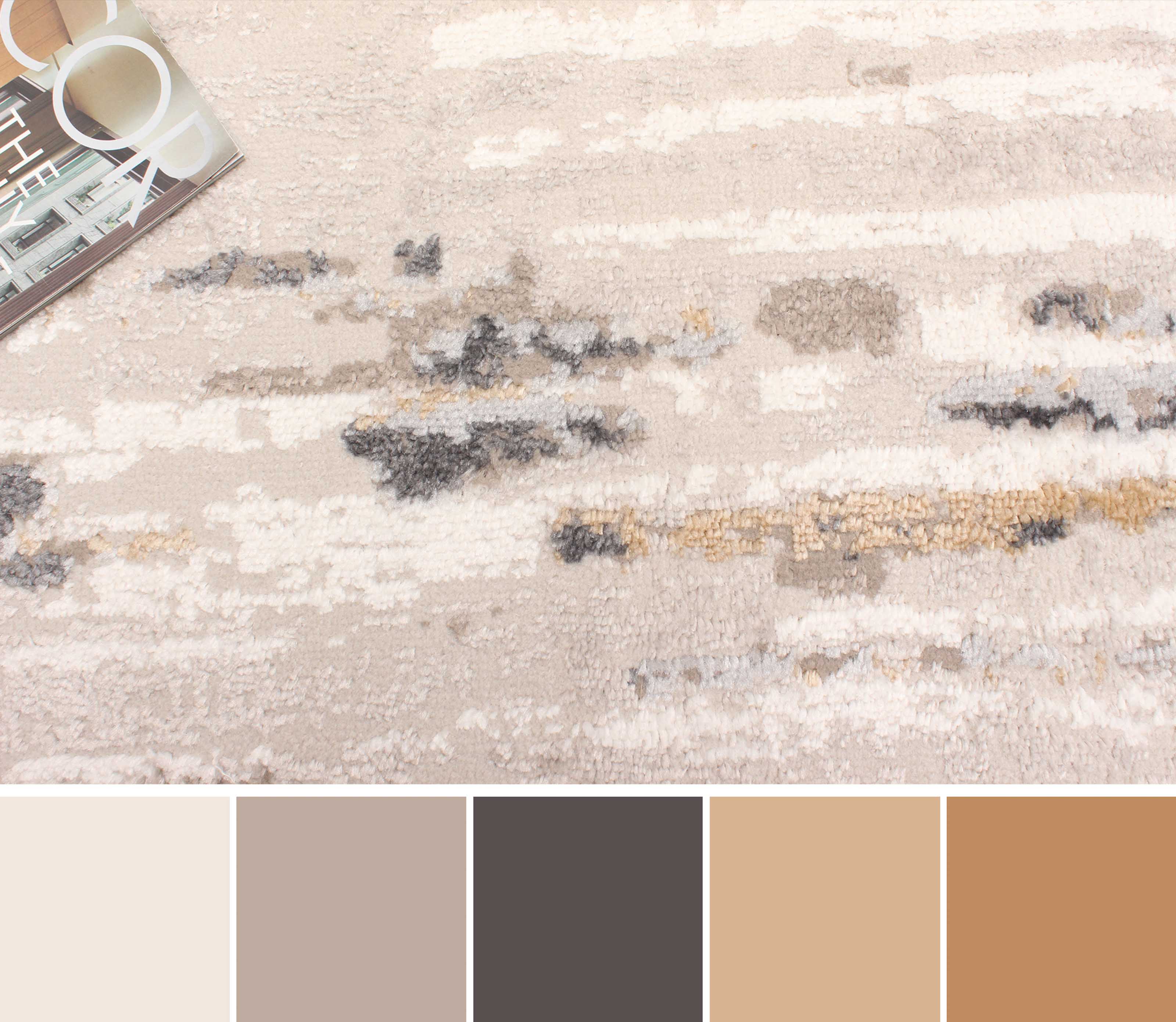 ECARPET Tapis Contemporain/Moderne Juniper pour Salon, Chambre, Salle A Manger, Entrée, Couloir et Plus Encore.