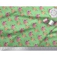 thumbnail image 3 of Soimoi Green Cotton Voile Fabric Leaves & Ranunculus Floral Print Sewing Fabric Yard 56 Inch Wide, 3 of 3