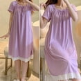 thumbnail image 1 of GZWYHT Chemises de Nuit pour Femmes Liquidation Vêtements de Nuit pour Femmes, Robe de Nuit pour Femmes Robes pour Dames Vêtements de Nuit, Chemises de Nuit et T-Shirts de Nuit pour Femmes, Lingerie Babydoll, Violet G, 1 of 7
