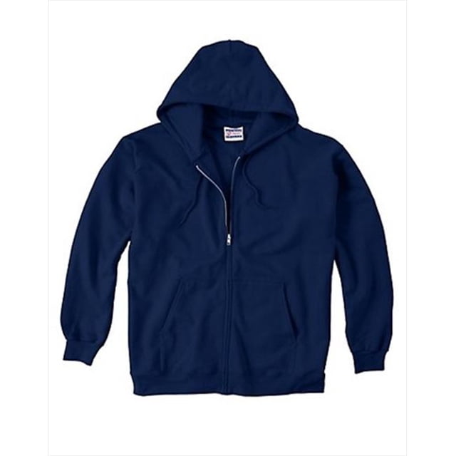 Hanes F280 Ultimate Coton Molleton à Fermeture Éclair Intégrale Chandail à Capuchon pour Adulte Taille Small, Bleu Marine