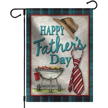 Boovnll Garden Flags, Father's Day Garden Flag Linen Double Sided Printed Decorative Flag Courtyard Welcome Flag, Garden Decor, Garden Flags for Outside, Garden Flag