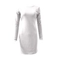 thumbnail image 4 of PVCS Mode Femmes Automne Uni Ceinture Manches Longues Dos Nu Col Rond Mini Robe, 4 of 5