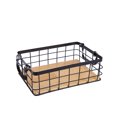 thumbnail image 3 of pitrice Wire Basket Grid Desktop Finishing Storage Baskets All-Purpose with Handles Shelf Kitchen Organizer Corner Frame Black S/32*22*11cm, 3 of 9