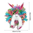 thumbnail image 3 of BKER Easter Able To Move And Make Sounds Home Decoration Artificial Flower Wreath Front Door Decoration Flower Spring Wreath, 3 of 5