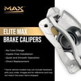 thumbnail image 3 of Max Advanced Brakes – EliteMAX Rear Brake Caliper for 2009-2013 Dodge Journey, Passenger Side, Geomet Coated, Hardware Included, Disc Brake Caliper Assembly w/ Bracket, 3 of 8