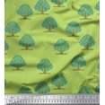 thumbnail image 1 of Soimoi Cotton Voile Fabric Tree Block Print Fabric by Yard 56 Inch Wide, 1 of 3