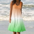 thumbnail image 2 of CHUANK Robes en Lin pour Femmes Été Grande Taille Manches Courtes Col en V Longueur Genou Robe Ample Décontractée Confortable Robe de Plage Soldes de Liquidation 2024, 2 of 6