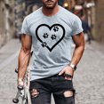 thumbnail image 2 of FAIWAD Men Summer Tops Short Sleeve Round Neck Printed T-Shirts Slim Stretch Workout Tops, 2 of 5