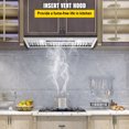 thumbnail image 2 of KFFKFF Insert Range Hood, 900CFM 4-Speed, 30 Inch Stainless Steel Built-in Kitchen Vent with Touch & Remote Control LED Lights Baffle Filters, Ducted/Ductless Convertible, ETL Listed, 2 of 9