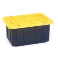 thumbnail image 4 of Homz 15 Gallon Durabilt Home Storage Container w/Lid, Black/Yellow(2 Pack), 4 of 12