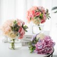 thumbnail image 4 of Unatoiry 2pcs/set Silk Hydrangea Fake Flowers Realistic Appearance Low Maintenance Easy To Clean Elegant Peony blue+white 1Set, 4 of 6