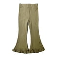 thumbnail image 1 of Timegard Toddler Girls Clothes Ruffle Flare Leggings Solid Color Comfy Trousers Children Cute Stretch Pants, 1 of 4