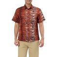thumbnail image 1 of INSPIRE CHIC Chemises pour Hommes Coupe Régulière Manches Courtes Imprimé Léopard Chemise Décontractée Boutonnée S Imprimé Tigre, 1 of 5