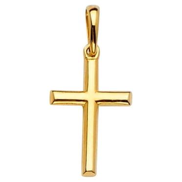 Pendentif Croix en Or Jaune 14 K