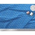 thumbnail image 2 of Soimoi Blue Silk Fabric Dot & Bulb Home Decor Printed Fabric 1 Yard 42 Inch Wide, 2 of 3
