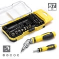 thumbnail image 1 of WorkPro 57-Piece Flex and Precision Ratchet Screwdriver Bit Set,1/4" Dr. Sockets and Screwdriver Bits, 1 of 8
