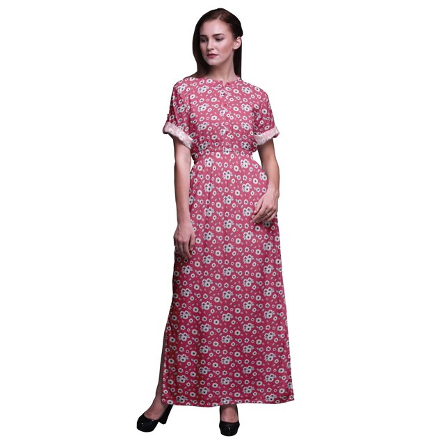 Bimba Robe Longue en Rayonne Plumes & Anémone Florale pour Femmes Boho Plage Cocktail Fête Maxi Robe Fendue-Très Petite
