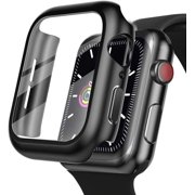 KOMI Compatible for Apple Watch Series 9 8 7 6 5 SE 4 3 Case 38mm 40mm 41mm 42mm 44mm 45mm with Built-in Tempered Glass Screen Protector, Ultra Thin Matte Hard PC Protective Cover for Watch