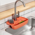 thumbnail image 2 of Kitchen Sink Rack for Bottom of Sink Faucet-Proof Draining Rack Sink Water Collection Pad Non-Slip Countertop Pad Kitchen Rag Sponge Wipe Draining Storage Rack Adjustable Sink Storage Rack, 2 of 5