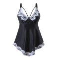 thumbnail image 1 of Cameland Ladies' Plus Size Drying Stand Sexy Backless Two-piece Conservative Printed Swimsuit, 1 of 2
