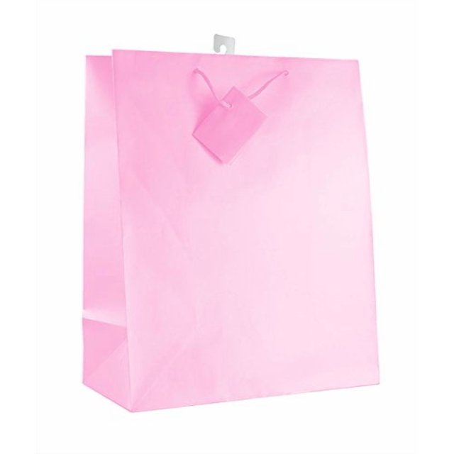 Paper Impression Sacs-Cadeaux Unis 12 Pcs, Laminé Mat, Couleur Rose