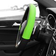 thumbnail image 3 of Universal Spectrum Microfiber Leather Steering Wheel Cover for Cars Trucks SUVs Green/Black, 3 of 7
