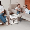 thumbnail image 4 of Matoen Rolling Storage Trolley Laundry Room Organization 2 Tier Mobile Shelving Unit Bathroom Organizer Storage Rolling Utility Trolley for Kitchen Bathroom, 4 of 5