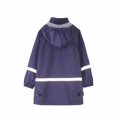 thumbnail image 3 of Virmaxy Toddler Baby Girls Boys Fleece Raincoat Kids Mid-Length Solid Hooded Rushing Jacket with Reflective Stripes Long Sleeve Open Front Waterproof Plush Outwear with Pocket Pink 4T, 3 of 8