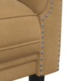 thumbnail image 5 of vidaXL Sofa 3 Places Brun Cuir Suédé Synthétique, 5 of 5