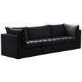 thumbnail image 1 of Meridian Furniture Jacob Sofa Modulaire en Velours Noir, 1 of 10