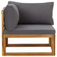 thumbnail image 2 of vidaXL Sectional Corner Sofas 2 pcs with Cushions Dark Grey, 2 of 5