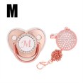 thumbnail image 1 of DPTALR Baby Pacifier 26 Letter Name Initial Clip Silicone Infant Nipple Bling Newborn Pacifier, 1 of 5