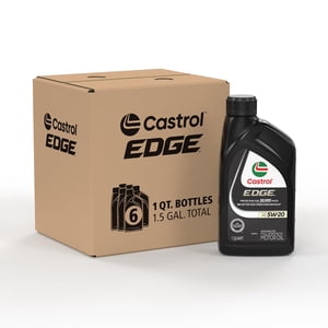 Castrol Edge 5W-20 Advanced Full Synthetic Motor Oil, 1 Quart, Pack of 6