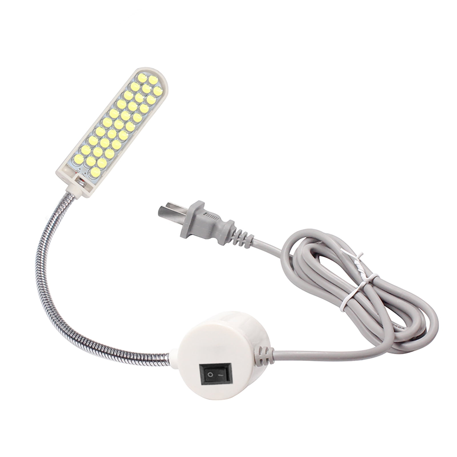 Yeacher AC110-245V 2W 30LED Sewing Machine Light Lamp Magnetic Fixed Base Flexible Bendable Tube Goose Neck Design for Housework Household Duties Chores