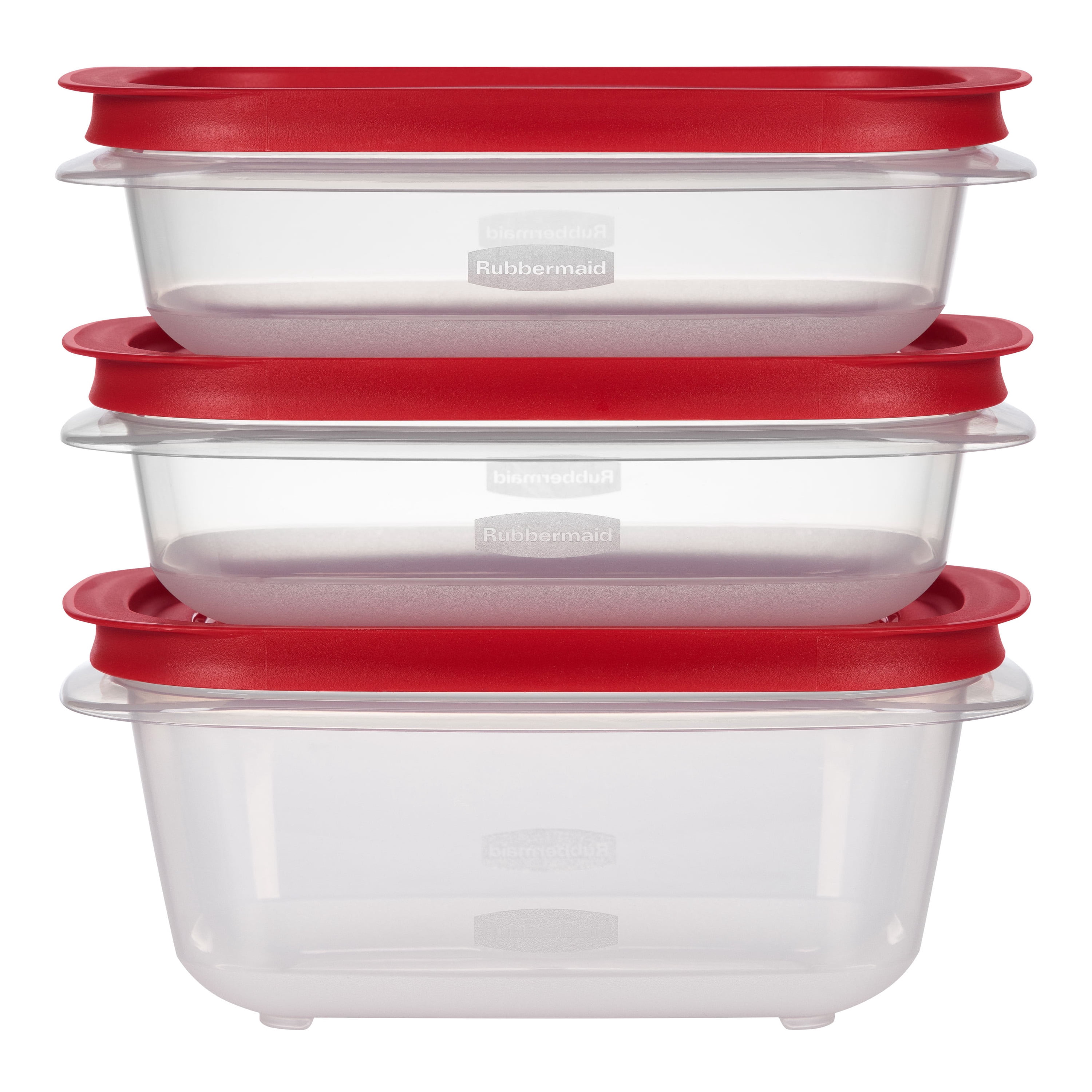 Rubbermaid 3.57-Cup (2) and 5.26-Cup EasyStore Rectangle Food Storage Containers with Lids, 3 Pack