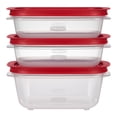 thumbnail image 1 of Rubbermaid 3.57-Cup (2) and 5.26-Cup EasyStore Rectangle Food Storage Containers with Lids, 3 Pack, 1 of 8