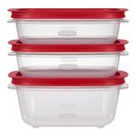 Rubbermaid 3.57-Cup (2) and 5.26-Cup EasyStore Rectangle Food Storage Containers with Lids, 3 Pack