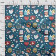 thumbnail image 3 of oneOone Velvet Teal Blue Fabric Tool Sewing Craft Projects Fabric Prints By Yard 58 Inch Wide, 3 of 4