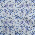 thumbnail image 1 of oneOone Silk Tabby Medium Blue Fabric Floral Sewing Craft Projects Fabric Prints By Yard 42 Inch Wide, 1 of 4
