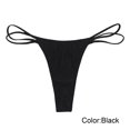 thumbnail image 2 of B91xZ Strings pour Femmes Confort Frais Culotte en Coton sous-Vêtements, L Noir, 2 of 4