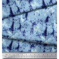 thumbnail image 2 of Soimoi Tissu Voile de Coton Bleu Imprimé Insectes & Texture Tissu de Couture BTY 56 Pouces de Large, 2 of 2