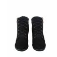 thumbnail image 2 of Peggy-56 Chaussures de Sport Compensées Montantes pour Femmes à Bout Rond à Lacets ( Noir, 7.5 ), 2 of 3