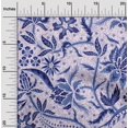 thumbnail image 2 of oneOone Georgette Viscose Bleu Tissu Jacobée Robe Florale Tissu Tissu Imprimé par la Cour 42 Pouces de Large, 2 of 5