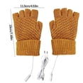 thumbnail image 3 of MTBLYS Usb Heating Knitted Gloves Winter Warm Hand Protection Fingerless Touchscreen Design Half Finger Unisex 5V Usb Powered Workout Cycling Camping Use, 3 of 3