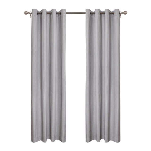 Gouchee Home Panneaux Occultants Gris Neptune 54"x96 Pouces Comprenant Deux Panneaux de Rideaux Gris de Poids Moyen à texture Tissée Bicolore et Huit Oeillets Métalliques Argentés Brossés Chacun, Conçus pour une protection contre l'Occultation et la Décoloration à 100 %, Convenant aux Tringles à Rideaux jusqu'à 1,5 Pouce de Diamètre, Souvent Utilisés pour Améliorer l'Intimité et le Contrôle de la Lumière dans les Pièces.