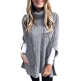 thumbnail image 3 of IMENGL Robe Chandail à Manches Longues Grande Taille, Gris 2TG, Taille M-2TG, 3 of 5