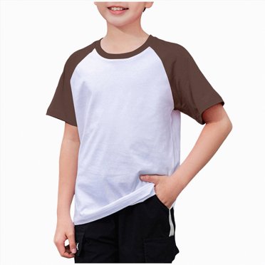 gdxvjhbj T-Shirt pour Garçons Tout-Petits Bébé Garçon Manches Courtes T-Shirts Graphiques Enfants Animaux, Plage Été Col Rond Tee Hauts Taille 7-8 (Café, 7-8 Ans)