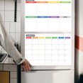 thumbnail image 3 of Fridge Magnetic Dry Erase Calendar Whiteboard Fridge Magnet Flexible Daily Message Stickers Included Monthly Weekly Daily Calendar Whiteboard 5 Board Pen 1 Eraser for Organizer, 3 of 7