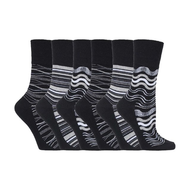 Gentle Grip - 6 Pairs Ladies Gentle Grip Non Elastic Crew Socks